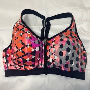Victoria’s Secret Sport 34B Racerback Geometric Pink Purple Sports bra